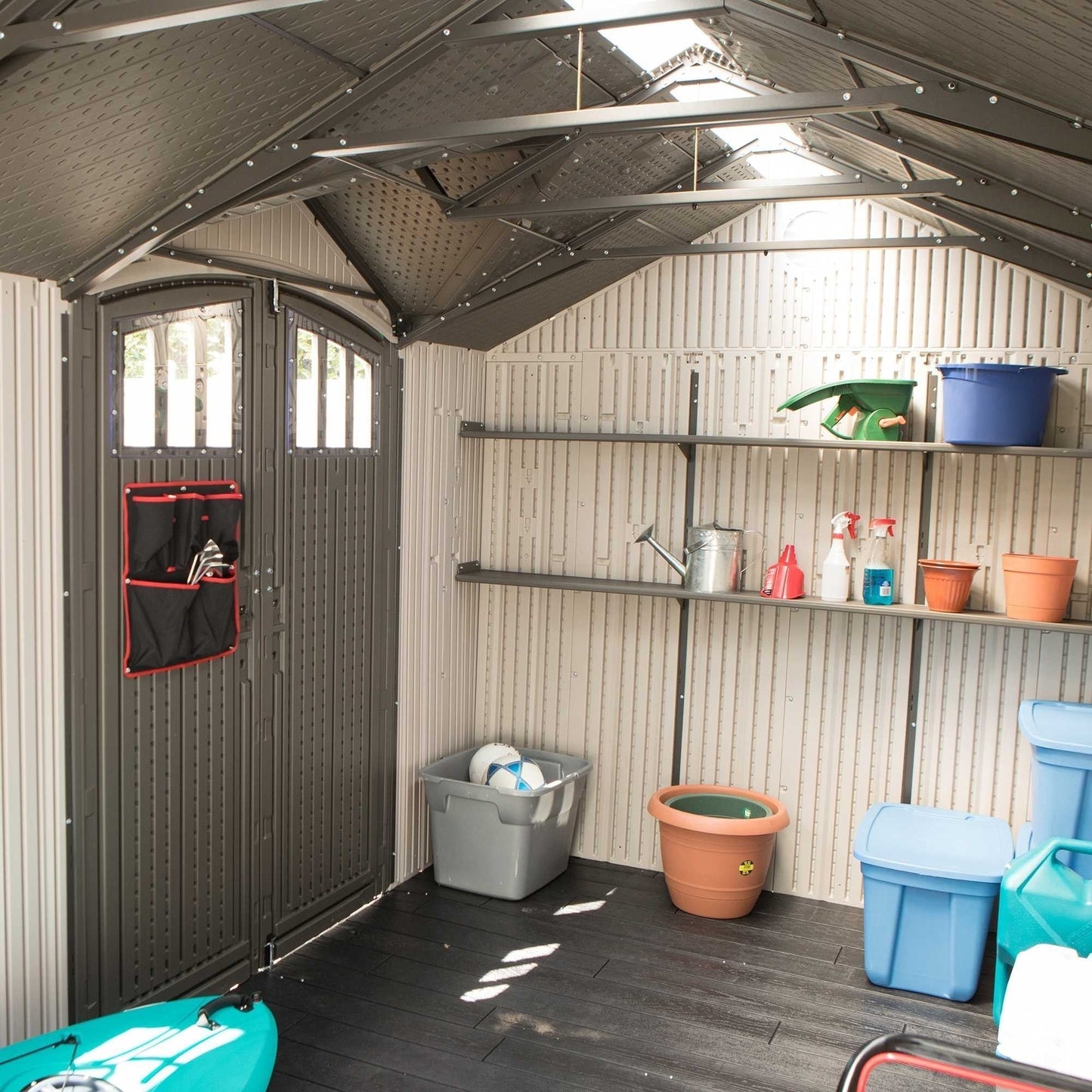 Lifetime Heavy Duty Dual Entrance Plastic Shed 17.5 x 8ft