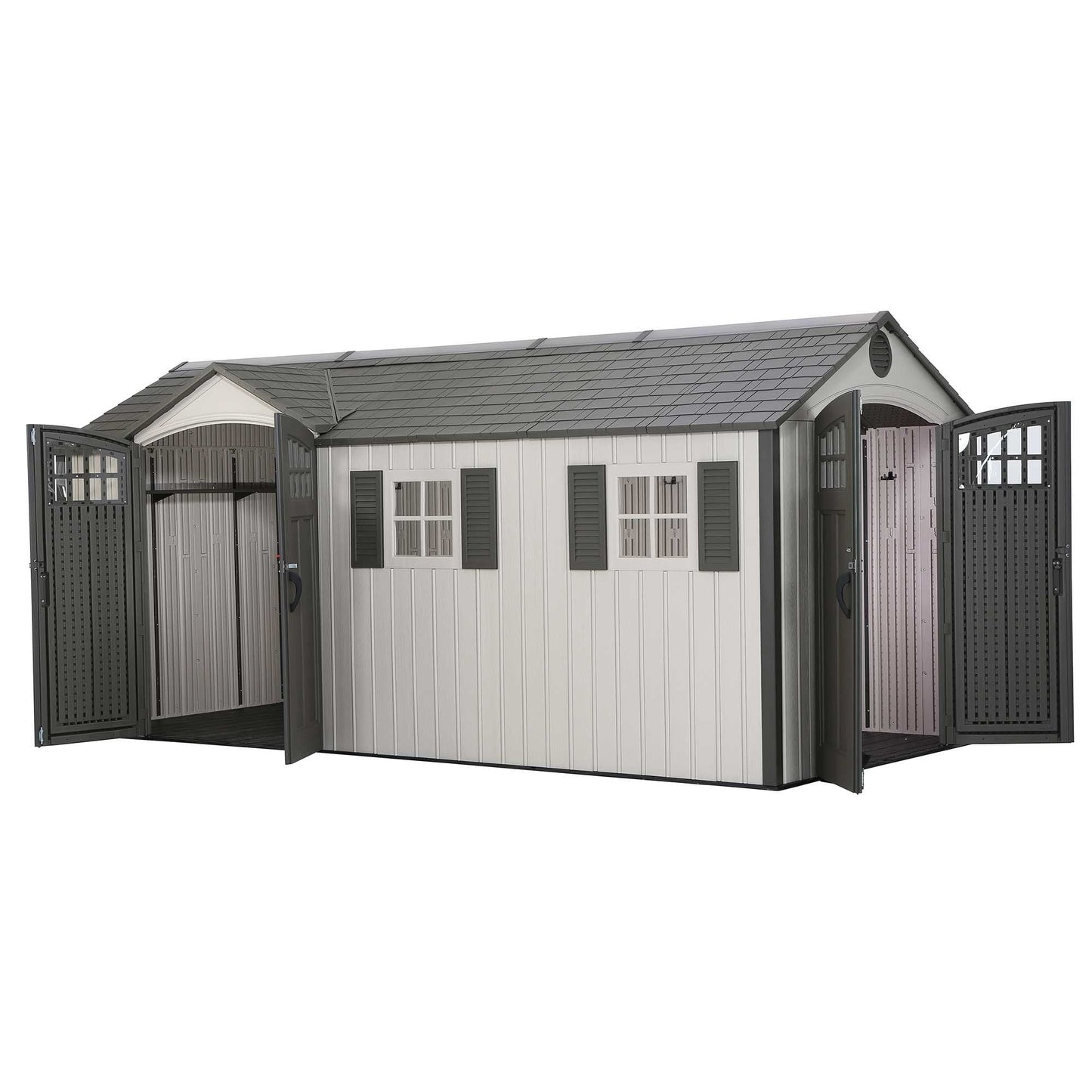 Lifetime Heavy Duty Dual Entrance Plastic Shed 17.5 x 8ft
